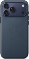 QHOHQ Luxury Vintage TechWoven Back Cover for iPhone 17 Pro (6.3 Inch) | Premium Woven Texture Case with Shockproof Protection | Premium Slim Fit Case with Wireless Charging Support (Blue)