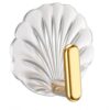 Dhrutiko Wall Hooks Self Adhesive Heavy Duty (Pack of 1) | Transparent Decorative Shell Hooks | No Drill Waterproof Sticky Hanger for Bathroom Kitchen Keys Towels Home Organizer (1)