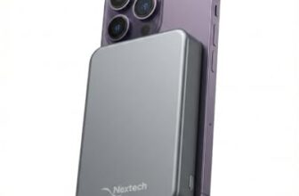 Nextech MagNxt | 10,000mAh MagSafe Power Bank | 22.5W Fast Charging | Type-C PD | 15W Magnetic Charging | iPhone Power Bank Wireless | Compatible with All Smartphones | LED Indicator | Metalic Grey