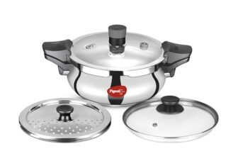 Pigeon All in One Super Cooker Stainless Steel 3 L Induction Bottom Pressure Cooker (Stainless Steel)