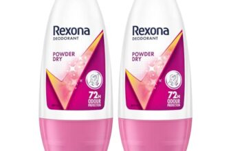 Rexona Powder Dry Underarm Roll-On Deodorant for Women | 72H Odour Protection | 50ML (Combo pack of 2)