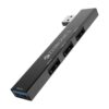 ZEBRONICS 210HB, 4 in 1 USB Hub, USB 3.0, 4 USB Ports, Speeds Upto 5 Gbps, Metal Body, for Mac | Laptops