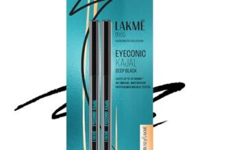 LAKMÉ Eyeconic Black Kajal 0.35 g (Combo Pack of 2) Matte Kohl Liner in a Twist Up Pencil – Waterproof|| Smudge Proof & Long Lasting Eye Makeup