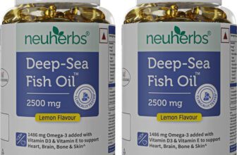 Neuherbs Deep Sea Omega 3 Fish Oil Capsules, Triple Strength 2500mg,EPA- 892mg, DHA-594mg(2 x 30)