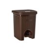SIGNORA WARE Plastic 7 Liters Modern Lightweight Pedal Dustbin/Thrash Can Dustbins With Lid For Home/Non Garbage Smell/Unbreakable Single Mould/Heavy Duty Kitchen Bedroom Bathroom (7Ltr Brown),1 Count