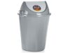ARISTO Swing Lid Dustbin with Metal Side Handle 60 LTR Grey