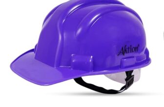 Aktion AK H01_WHT Safety Helmets Nape Type, Color: Blue, Pack of 5, IS 2925:1984