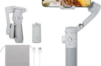 FEIYU TECH Vb 4Se Gimbal Stabilizer for Smartphone,Foldable Phone for Video Recording,Gesture Control,Fit iPhone &Android,One-Key Vertical Shot for YouTube,Tiktok,Vlog,Live Stream,Max 0.69Lb,White