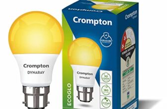 Crompton Dyna Ray 5W Round B22 LED Warm White Pack of 1