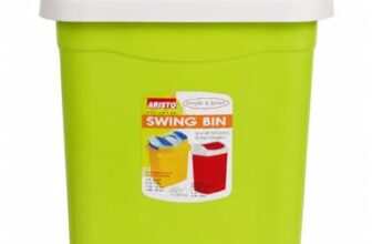 Aristo Plastic Small Swing Dustbin 9 Ltr (Green)