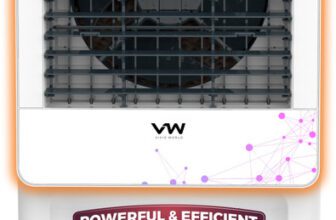 VW 100 L Desert Air Cooler With Ambient Lights and 3 side Honeycomb(White, MegaBreeze 100)