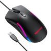 amazon basics Mini Ultralight Wired Gaming Mouse – 8500 DPI Optical Sensor with 6 Programmable Buttons