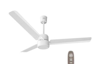 REO By Havells UNNOVATE BLDC 1200MM 5 Star Rated Ceiling Fan| Air Flow: 220 CMM| Speed: 350 RPM|Watt: 33W| Reverse Rotation Mode| Timer Setting| 2 Yr Door Step Warranty By Manufacturer (Elegant White)