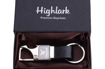 Highlark Luxury Metal & Leather Keychain for Men | Premium Car Key Holder | Stylish & Durable Designer Key Ring