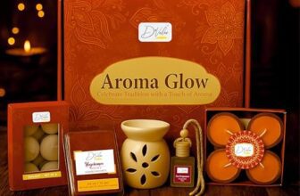 D’Velas™ Aroma Glow Gift Hamper | Ceramic Oil Burner with Wax Melts, Tealight Candles, Car Perfume, Scented Diyas | Premium Home & Office Gift Set | Decorative & Aromatic Combo