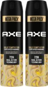 AXE Gold-Temptation Body Spray  –  For Men(430 ml, Pack of 2)
