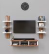 Spyder Craft Tokyo Engineering Wood Wall Mount TV Entertainment Unit Set Top Box Stand/TV Cabinet with Shelves for Books & Dcor Display Unit Bed Living Room Upto 60 Inches