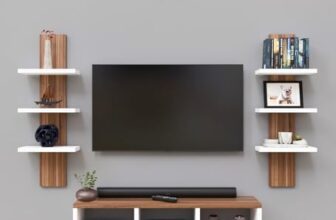 Spyder Craft Tokyo Engineering Wood Wall Mount TV Entertainment Unit Set Top Box Stand/TV Cabinet with Shelves for Books & Dcor Display Unit Bed Living Room Upto 60 Inches