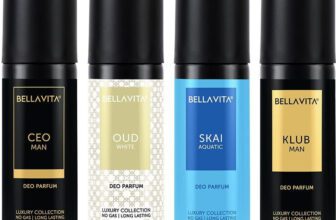 BELLAVITA organic Deo Parfum Travel-Size Gift Set|4×50 ml|Long Lasting Body Deodorant Spray  –  For Men & Women(200 ml, Pack of 4)