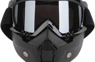 Steelbird Air 100% Goggle Face Mask Anti Scratch UV Protective Face Mask Motorbike Helmet(Black)