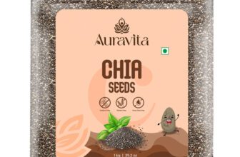 Auravita Omega 3 and Fiber Raw Chia Seeds for Weight Management Chia Seeds(1 kg)