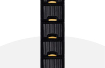 J K INTERNATIONAL 5 Compartments Plastic Chest of Drawers(Black)