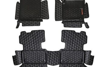 Amazon Basics 8D Premium Car Floor Mats for Maruti Grand Vitara (All Variants | MT/at | 2024 & Older) | Custom Fit | Waterproof| TPE | Black