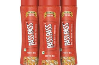 Pass Pass Frutti Mix Dried Fruit Based Mouth Freshener, High in Fibre & Anti-Oxidants, Pack of 3-115g Each
