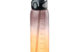 CELLO Inspire Large Sipper Water Bottle, 900ml Black | Food Grade, Leakproof, Easy to Carry | Gym Straw Water Bottle For Fitness, Office, School, Sports, Picnic, Travel & Outdoor Hydration