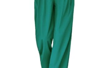 KOTTY Women’s Cotton Blend Straight Fit Cross Pocket Solid Trousers Teal Green