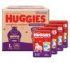 Huggies Complete Comfort Wonder Pants | Pant Style Baby Diapers Large Size, 256 Count | India’s Fastest Absorbing diaper, Clinically Proven to Prevent Diaper Rash | Ideal for 9 to 14 Kgs (64 count, Pack of 4)