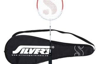 Silver’s Aluminium Stricker Badminton Racket with Full Cover(Red/White)