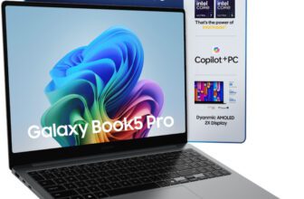 Samsung Galaxy Book5 Pro AI PC Full Metal Chasis Intel Core Ultra 7 256V – (16 GB/512 GB SSD/Windows 11 Home) NP960XHA Thin and Light Laptop(16 Inch, Gray, 1.56 Kg, With MS Office)