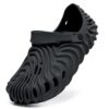 Kraasa Men’s Lightweight Classic Clogs, Sandals with Adjustable Back Strap Black UK 8