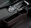Car Seat Gap Filler Organizer with Cup Holder – PU Leather Side Storage Box with Charging Hole, Anti Drop Seat Gap Pocket for Phone, Wallet, Keys and Bottles for Cars SUVs