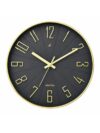 Nautica l 12 Inch l Wall Clock with Silent Sweep Technology l Watch l Large Size l 1pc l ABS 3D Matt Rim l Solid Matt l Grey/Gold