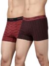 Levi’s Men Pack of 2 Printed Cotton Shorter Length Stretch Elastic Waistband Trunk