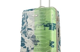 Skybags Large Trooper Size Abs Hardshell Luggage (75 Cm) | Printed Luggage Inline Trolley Bag with 4 Wheels and Resetable Combination Lock | Unisex, Green, Large