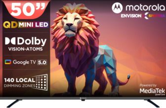 MOTOROLA 127 cm (50 inch) Ultra HD (4K) Mini LED Smart Google TV with Edition with Dolby Vision & Dolby Atmos(50UHDGMMWKRQ)
