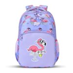 Gear Flamingo 17″/27L Large Water Resistant School Bag | Casual Backpack | Daypack | Travel Backpack | Kids Bag for Boys/Girls (Purple – Pink)