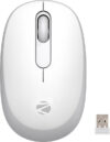 ZEBRONICS Groot Ambidextrous Optical Mouse 1600DPI, Silent Ergonomic with 2 Years Warranty With Bluetooth(2.4GHz Wireless, White + Grey)
