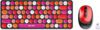 Ant Esports WKM33 Wireless Laptop-size Multi-device Keyboard Compatible with Desktop, Laptop, Mac Colourful, Round Keycaps, Long Battery Life Mouse and Mini(Cherry Red)