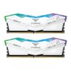TeamGroup T-Force Delta RGB 2x16GB 6400MHz (6400MT/s) CL40 White 32GB DDR5 RAM Kit, Desktop Gaming Memory, Metal Heatsink, ARGB Sync, ECC, XMP 3.0/EXPO, For Intel/AMD CPU, High Performance Low Latency