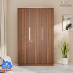 Flipkart Perfect Homes Amora Engineered Wood 3 Door Wardrobe(Finish Color – Leon Teak, Knock Down)