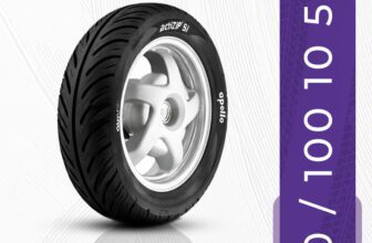 Apollo 90/100-10 53J ACTIZIP S1 (TL)-D 90/100-10 Front & Rear Two Wheeler Tyre(Street, Tube Less)