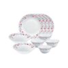 Larah by Borosil Pentas Opalware Dinner Set, 10 -Piece, White