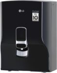 LG WW132NF 8 L RO Water Purifier Dual Protection Airtight Stainless Steel Tank | Digital Sterilizing care | Wall Mount | Multi Stage Filtration Process | Suitable for all – Borewell, Tanker, Municipality Water(Solid Black)