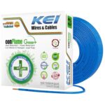 KEI CONFLAME GREEN PLUS 2.5 sqmm 1 Core Copper Heat Resistant Flame Retardant Low Smoke & Halogen – Lead Free House Wire for Domestic & Industrial Electrical Wiring (Blue, 90 Meters)