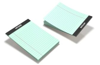 NEELGAGAN Writeup Pad for Office, Writing Office Pads Premium 70 GSM Paper A4 Note Pad Ruled 100 Pages In Green Color (Pack Of 4)
