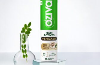 OZiva Hair Actives + Shilajit for Men Hair Supplement with Liposomal SesZen-Bio®(15 Tablets)